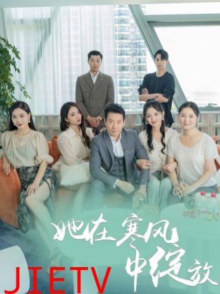 她在寒风中绽放